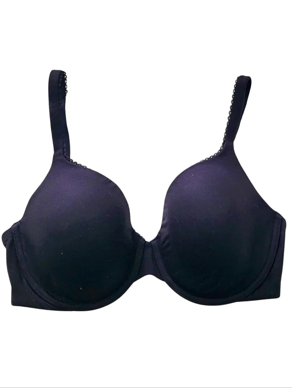 VICTORIA'S SECRET "Body By Victoria" 34DD Black Lined Perfect Coverage Bra - Picture 3 of 9